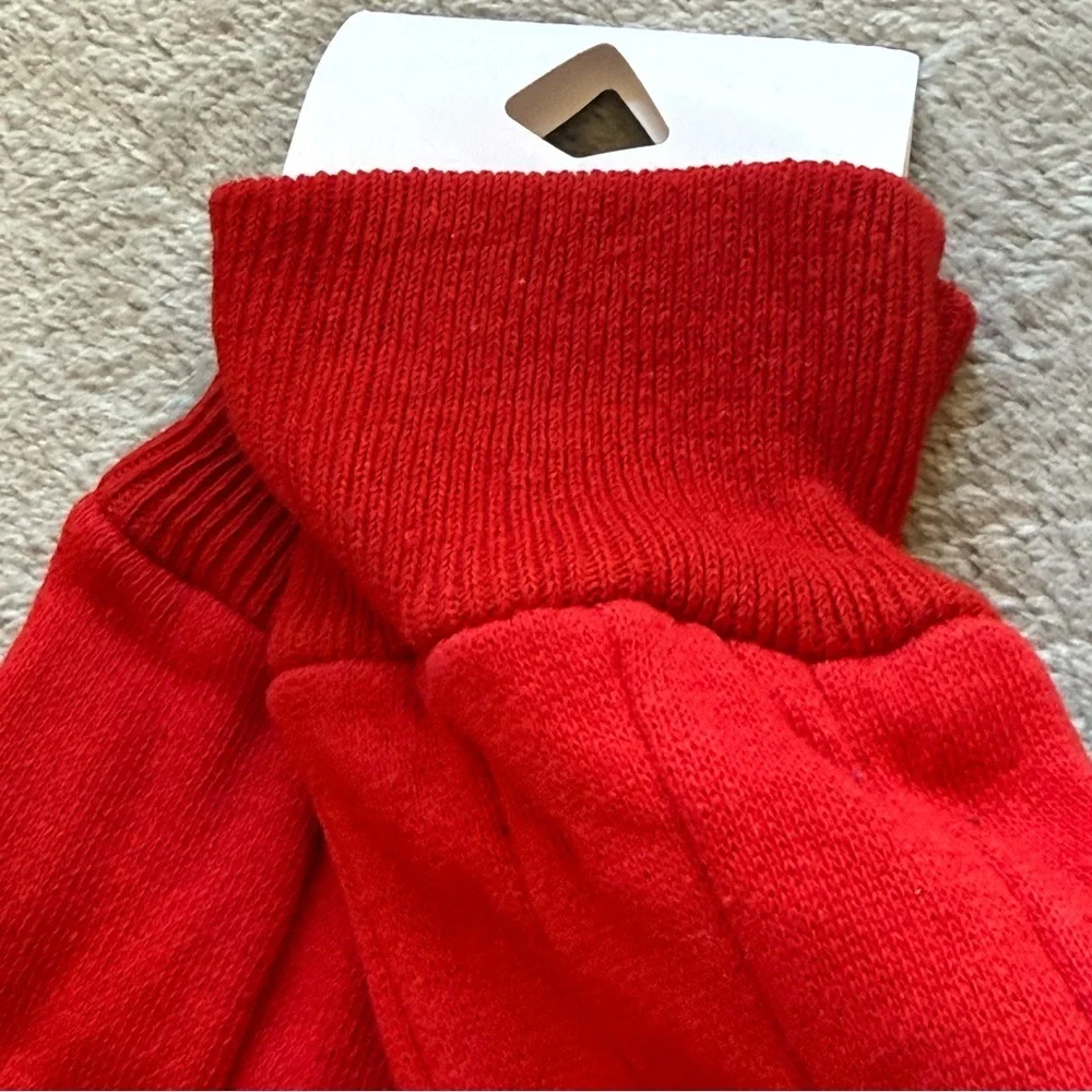 NWT Boys Red Cotton Jersey Knit Lightweight Gloves